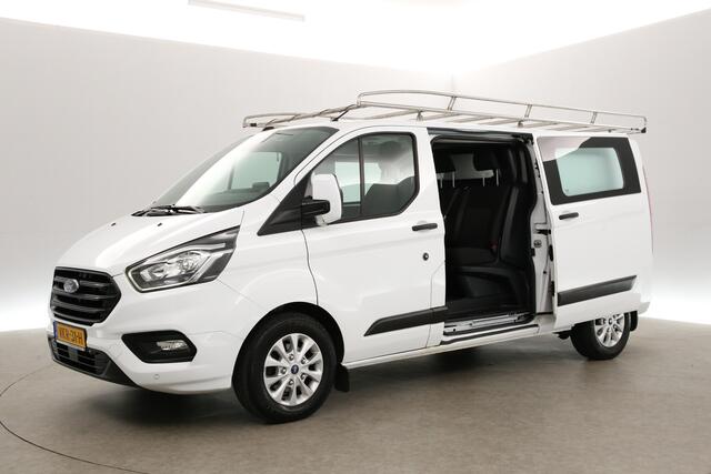 Ford TRANSIT CUSTOM 340 2.0 TDCI L2H1 | Dubbele Cabine | 5 Persoons | Automaat Camera Carplay LED Airco 2xSchuifdeur Trekhaak Imperiaal Navi Cruise PDC