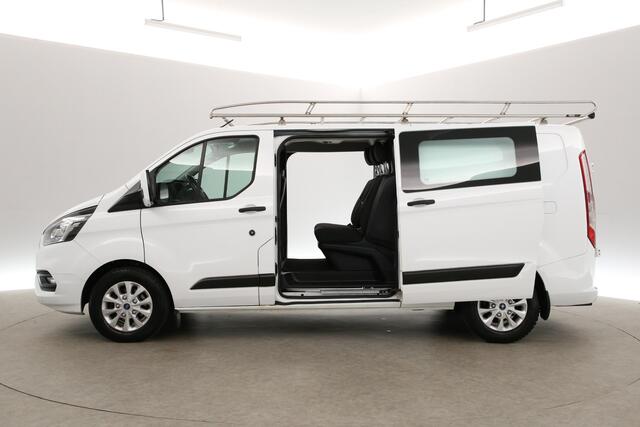 Ford TRANSIT CUSTOM 340 2.0 TDCI L2H1 | Dubbele Cabine | 5 Persoons | Automaat Camera Carplay LED Airco 2xSchuifdeur Trekhaak Imperiaal Navi Cruise PDC