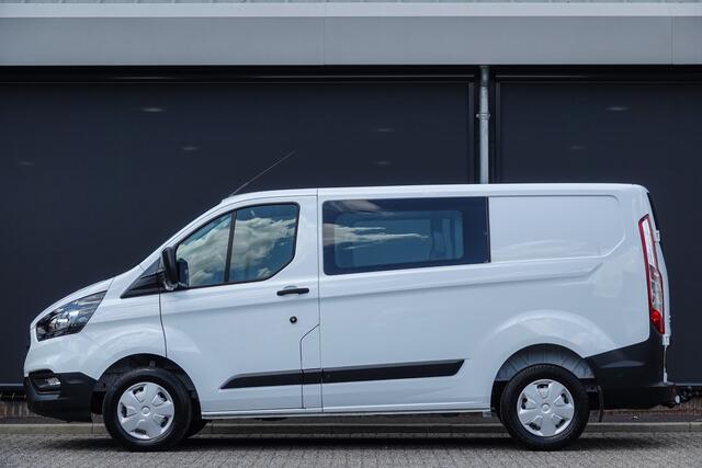 Ford TRANSIT CUSTOM L1H1 2.0Tdci 105Pk | Dubbel Cabine | Ambiente | Trekhaak | Frozen White