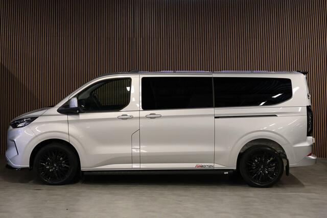 Ford TRANSIT CUSTOM 320 2.0 TDCI 150 PK L2H1 DC LIMITED | L+R Schuifdeur | Dubbel Cabine | Camera | CarPlay | Lane Assist | PDC V+A | Glaslook panelen Raptor Edition | NL Auto | 5-Zitter | Verlengde fabrieksgarantie tot 12-2029