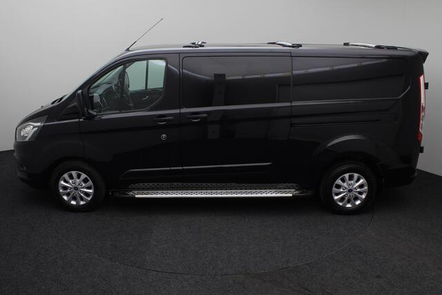 Ford TRANSIT CUSTOM 300 2.0 TDCI L2H1 Limited DC 2019 | Dubbel cabine | 2x schuifdeur | Trekhaak | Airco | Cruise Control | Navigatie | Achteruitrij Camera | DAB Radio | Dakdragers | Parkeersensoren | Boekjes | 2 Sleutels | Nationale Autopas