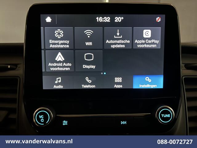 Ford TRANSIT CUSTOM 2.0 TDCI 131pk L2H1 Euro6 Airco | 2800kg Trekhaak | Apple Carplay | LED | Cruisecontrol Android Auto, Verwarmde voorruit, Stoelverwarming, Parkeersensoren, Bijrijdersbank