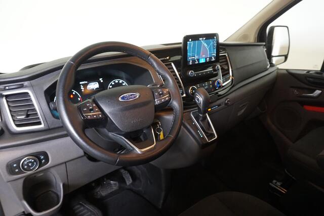 Ford TRANSIT CUSTOM 300 2.0 TDCI 130 pk Automaat Dubbele Cabine LIMITED! L2 | Navigatie | Airco | Bluetooth | 5-Zits | Trekhaak | DAB+