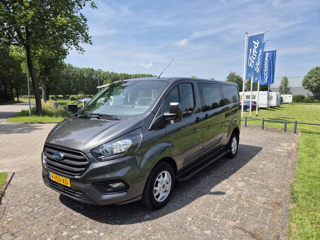 Ford TRANSIT CUSTOM 130pk L2H1 DC L+R schuifdeur Camera Trekhaak lmv sidebars pdc