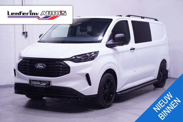 Ford TRANSIT CUSTOM 2.0 TDCI 136 pk L2 Dubbel Cabine Black&White Edition 19" LMV, Treeplanken, Dakrails, Laadruimte Pakket, Apple Carplay, 6-Zits
