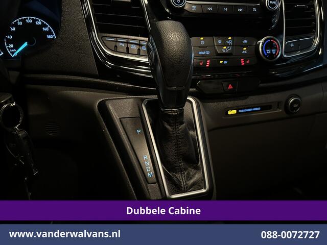 Ford TRANSIT CUSTOM 2.0 TDCI 170pk Automaat L2H1 Dubbele cabine Limited Euro6 Airco | 2x Zijdeur | Navigatie | Xenon Camera, Cruiscontrol, 5-zits, LED, LM Velgen, Trekhaak, Sidebars, Stoelverwarming, Verwarmde voorruit, Parkeersensoren