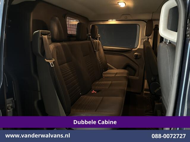 Ford TRANSIT CUSTOM 2.0 TDCI 170pk Automaat L2H1 Dubbele cabine Limited Euro6 Airco | 2x Zijdeur | Navigatie | Xenon Camera, Cruiscontrol, 5-zits, LED, LM Velgen, Trekhaak, Sidebars, Stoelverwarming, Verwarmde voorruit, Parkeersensoren