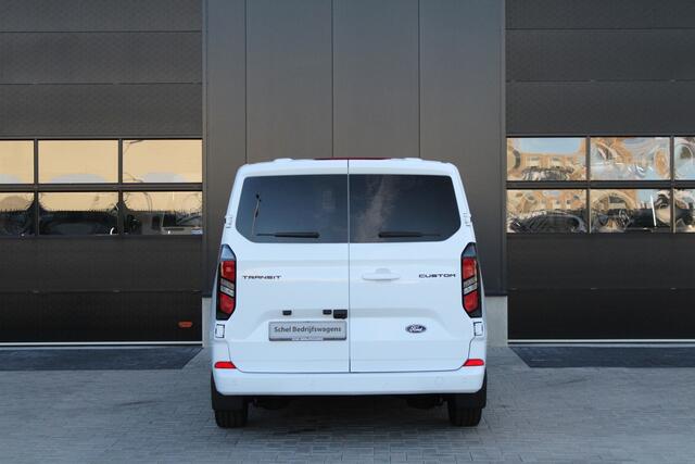 Ford TRANSIT CUSTOM 320 2.0 TDCI L2H1 Limited DC 170pk - 5 Zits - Adaptive Cruise - Navi - 2x Schuifdeur - Verwarmd stuur - 70l tank - 17" LM velgen - Rijklaar
