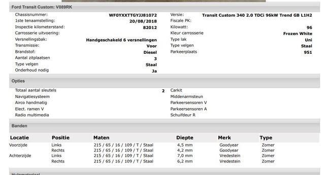 Ford TRANSIT CUSTOM 340 2.0 TDCI 131PK H2 Trend 3Pers. *ideaal voor Camper*/ Navigatie / Pdc./ Airco / Safety&Comfort pack / Driver assist / Stoelverwarming /