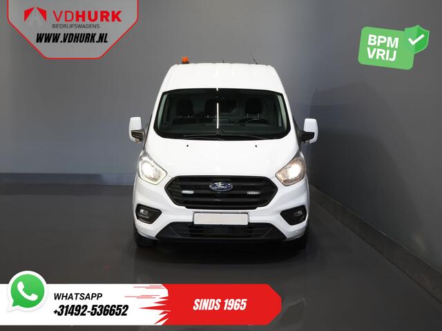 Ford TRANSIT CUSTOM 2.0 TDCI 130 pk L2H2 Trend MHEV BPM VRIJ! Sortimo/ Inrichting/ Standkachel/ Stoelverw./ Omvormer/ Carplay/ Camera/ Cruise/ Trekhaak/ Airco