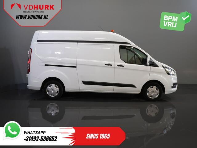 Ford TRANSIT CUSTOM 2.0 TDCI 130 pk L2H2 Trend MHEV BPM VRIJ! Sortimo/ Inrichting/ Standkachel/ Stoelverw./ Omvormer/ Carplay/ Camera/ Cruise/ Trekhaak/ Airco