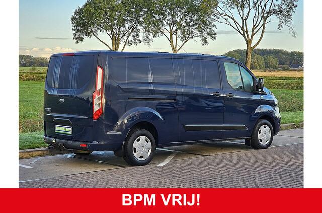 Ford TRANSIT CUSTOM 300 2.0 TDCI L2H1 Trend Navi Trekhaak Airco Euro6 105Pk Pdc 3-Zits OH-Historie 1e Eigenaar!