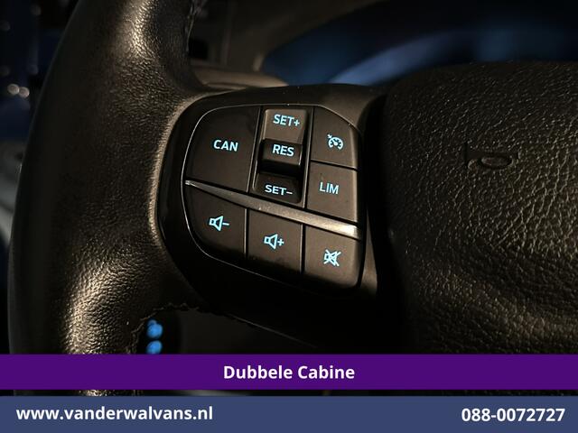 Ford TRANSIT CUSTOM 2.0 TDCI 131pk L2H1 Dubbele Cabine Euro6 Airco | 2x zijdeur | Navigatie Apple Carplay, Android Auto, LED, Cruisecontrol, Parkeersensoren, Stoelverwarming, 5-Zits