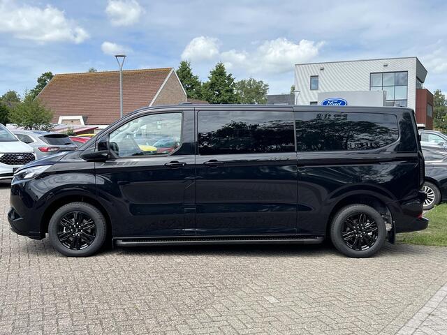 Ford TRANSIT CUSTOM 320 2.5 PHEV L2H1 Black Platinum DC Prijs is excl. BTW EN BPM | Ford Voorraad | SCI | Dubbele cabine Snoeks leder | Full led | Dubbele zij-schuifdeur | Direct uit voorraad leverbaar! | Full options