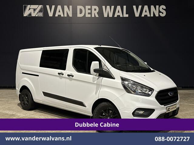 Ford TRANSIT CUSTOM 2.0 TDCI 131pk Automaat L2H1 Dubbele Cabine Euro6 Airco | 6-Zits | Camera | Navigatie | Apple Carplay | LED | Trekhaak Android Auto, LM velgen, Cruisecontrol, Verwarmde voorruit, Parkeersensoren, Bijrijdersbank