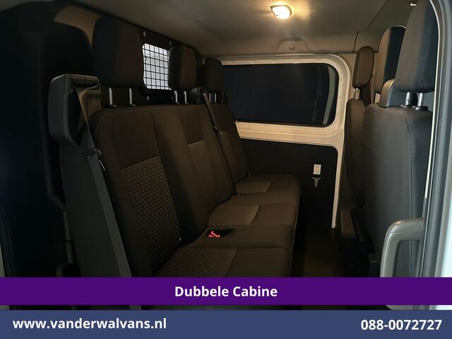 Ford TRANSIT CUSTOM 2.0 TDCI 131pk Automaat L2H1 Dubbele Cabine Euro6 Airco | 6-Zits | Camera | Navigatie | Apple Carplay | LED | Trekhaak Android Auto, LM velgen, Cruisecontrol, Verwarmde voorruit, Parkeersensoren, Bijrijdersbank