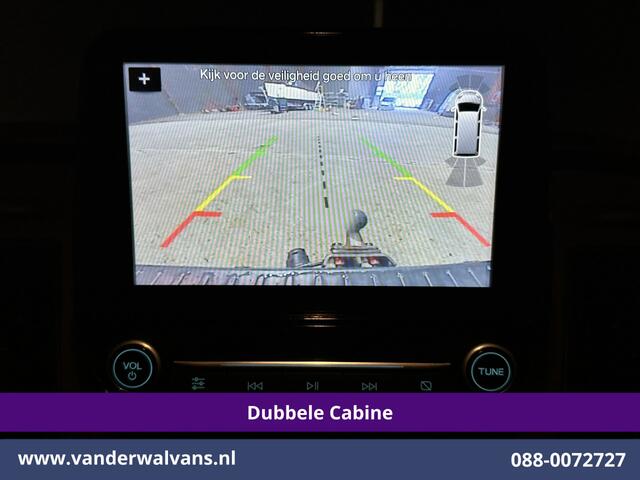 Ford TRANSIT CUSTOM 2.0 TDCI 131pk Automaat L2H1 Dubbele Cabine Euro6 Airco | 6-Zits | Camera | Navigatie | Apple Carplay | LED | Trekhaak Android Auto, LM velgen, Cruisecontrol, Verwarmde voorruit, Parkeersensoren, Bijrijdersbank