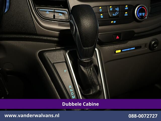 Ford TRANSIT CUSTOM 2.0 TDCI 131pk Automaat L2H1 Dubbele Cabine Euro6 Airco | 6-Zits | Camera | Navigatie | Apple Carplay | LED | Trekhaak Android Auto, LM velgen, Cruisecontrol, Verwarmde voorruit, Parkeersensoren, Bijrijdersbank