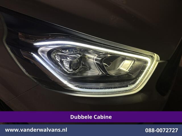 Ford TRANSIT CUSTOM 2.0 TDCI 131pk Automaat L2H1 Dubbele Cabine Euro6 Airco | 6-Zits | Camera | Navigatie | Apple Carplay | LED | Trekhaak Android Auto, LM velgen, Cruisecontrol, Verwarmde voorruit, Parkeersensoren, Bijrijdersbank