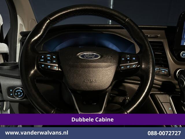 Ford TRANSIT CUSTOM 2.0 TDCI 131pk Automaat L2H1 Dubbele Cabine Euro6 Airco | 6-Zits | Camera | Navigatie | Apple Carplay | LED | Trekhaak Android Auto, LM velgen, Cruisecontrol, Verwarmde voorruit, Parkeersensoren, Bijrijdersbank