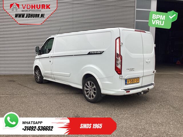 Ford TRANSIT CUSTOM 2.0 TDCI 170 pk Aut. L2 Sport BPM VRIJ! Bi-Xenon/ Leder/ D.B. Riem VV./ Elek.stoel/ Stoelverw./ Carplay/ Camera/ PDC/ LMV/ Cruise/ Trekhaak/ Airco