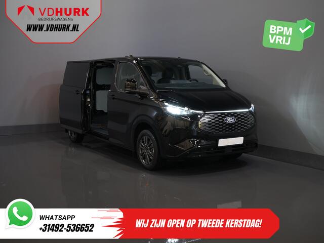 Ford TRANSIT CUSTOM E-Transit 340 65 kWh 218 pk 330km WLTP L2 Limited 2x Schuifdeur/ Elek.Schuif/ 2.3t Trekverm./ Snellader/ Matrix LED/ B&O/ Adapt.Cruise/ Standkachel/ Carplay/ Camera