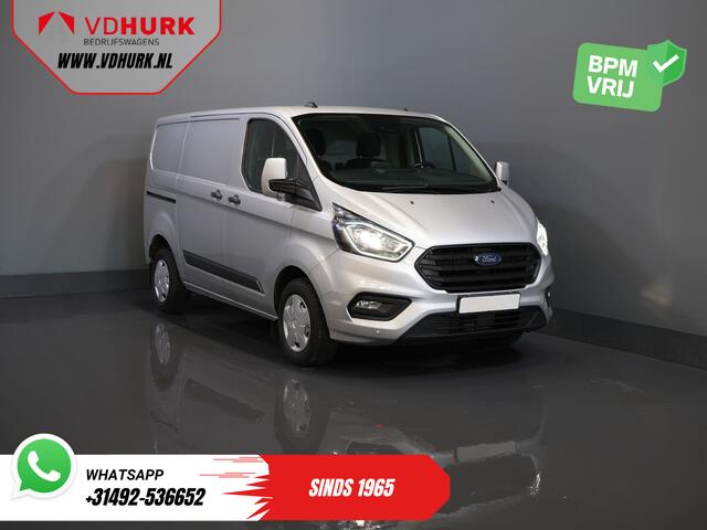 Ford TRANSIT CUSTOM 2.0 TDCI 130 pk BPM VRIJ! Sortimo/ Standkachel/ Stoelverw./ Carplay/ Camera/ Navi/ Cruise