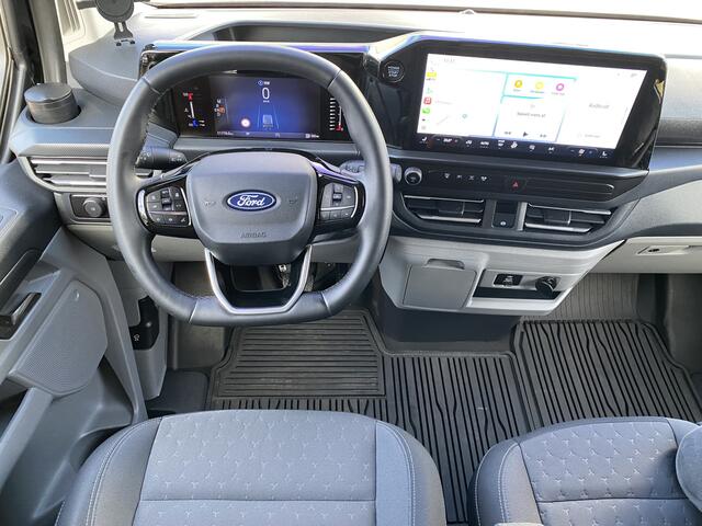 Ford TRANSIT CUSTOM 300 2.0 TDCI 170 PK AUTOMAAT L2H1 LIMITED, VOL OPTIES, 3 PERSOONS, L+R SCHUIFDEUR, STUUR+STOELVERWARMING, AIRCO(CLIMA), CAMERA, CRUISE CONTROL, GROOT NAVI-/MULTIMEDIA, KEYLESS, LED, LM-VELGEN, CHAMELEON VOORRUIT, SPOILER PAKKET, TREKHAAK, BPM VRIJ!!!