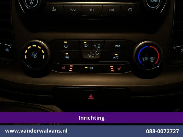 Ford TRANSIT CUSTOM 2.0 TDCI 130pk L2H1 Inrichting Euro6 Airco | Camera | Apple Carplay | LED | 2800kg Trekhaak | Cruisecontrol Android Auto, Stoelverwarming, Verwarmde voorruit, Parkeersensoren, Bijrijdersbank, Achterklep
