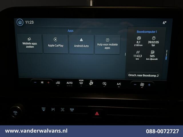 Ford TRANSIT CUSTOM 2.0 TDCI 136pk L2H1 Euro6 Airco | Camera | Apple Carplay | Cruisecontrol | LED | Verwarmde voorruit Android Auto, Parkeersensoren, Bijrijdersbank