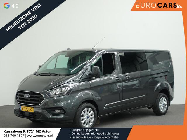 Ford TRANSIT CUSTOM 300 2.0 TDCI L2H1 Limited Dubbele Cabine Automaat Navigatie Airco 2 Schuifdeuren Trekhaak PDC Carplay DAB