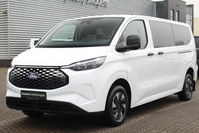 Ford TRANSIT CUSTOM E-Transit 320 L2H1 Kombi | 9 persoons | Trend | 65kWh | 160kW/218pk | Trekgewicht 2300kg | Camera | Carplay/Android | Cruise | Lease 824,- p/m