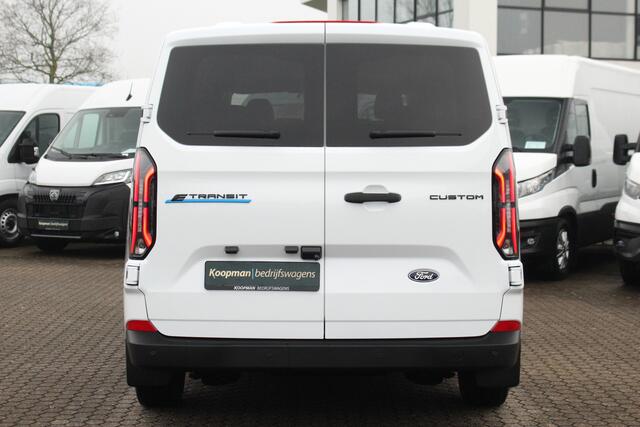 Ford TRANSIT CUSTOM E-Transit 320 L2H1 Kombi | 9 persoons | Trend | 65kWh | 160kW/218pk | Trekgewicht 2300kg | Camera | Carplay/Android | Cruise | Lease 824,- p/m