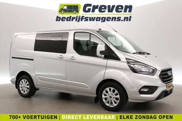 Ford TRANSIT CUSTOM 300 2.0 TDCI L1H1 | MARGE | Dubbele Cabine | Aut. | Euro6 | Airco | Cruise | Camera | Schuifdeur L+R | Carplay | Trekh. | LED