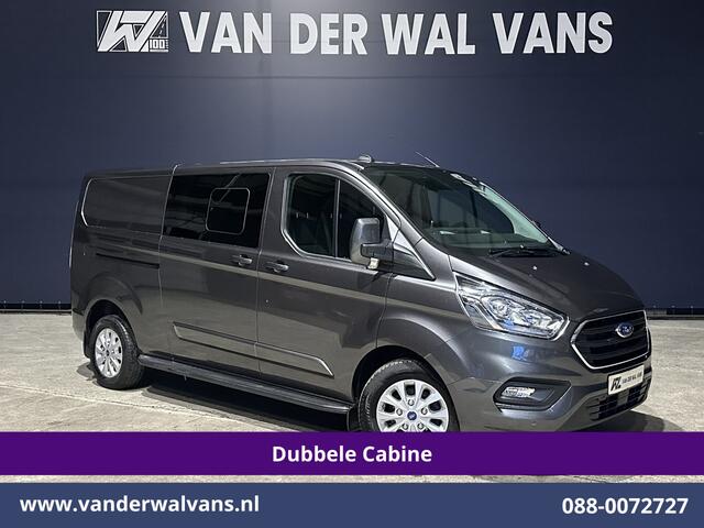 Ford TRANSIT CUSTOM 2.0 TDCI 170pk L2H1 Dubbele Cabine Euro6 Airco | 6-Zits | 2x zijdeur | Apple Carplay | LED | LM Velgen | Cruisecontrol Android Auto, Stoelverwarming, Verwarmde voorruit, Parkeersensoren, Sidebars