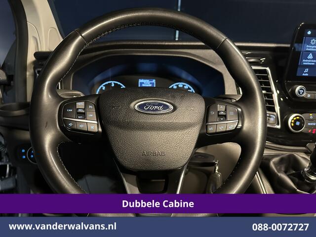 Ford TRANSIT CUSTOM 2.0 TDCI 170pk L2H1 Dubbele Cabine Euro6 Airco | 6-Zits | 2x zijdeur | Apple Carplay | LED | LM Velgen | Cruisecontrol Android Auto, Stoelverwarming, Verwarmde voorruit, Parkeersensoren, Sidebars
