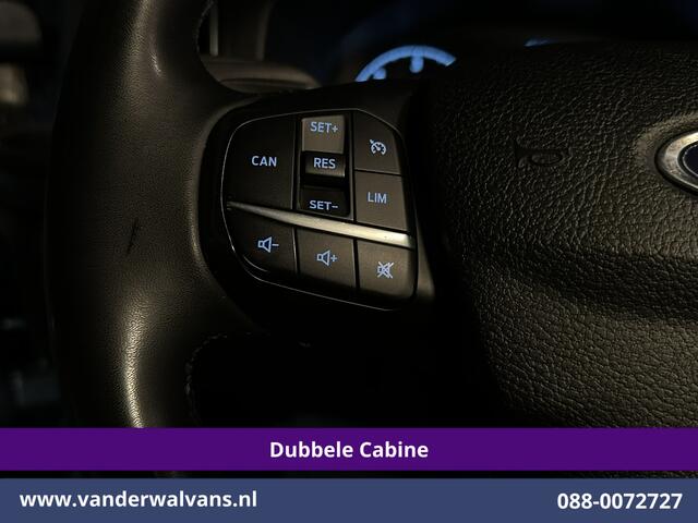 Ford TRANSIT CUSTOM 2.0 TDCI 170pk L2H1 Dubbele Cabine Euro6 Airco | 6-Zits | 2x zijdeur | Apple Carplay | LED | LM Velgen | Cruisecontrol Android Auto, Stoelverwarming, Verwarmde voorruit, Parkeersensoren, Sidebars