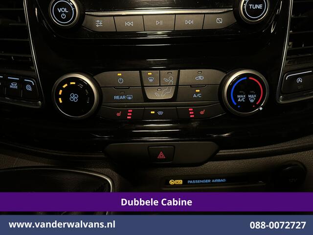 Ford TRANSIT CUSTOM 2.0 TDCI 170pk L2H1 Dubbele Cabine Euro6 Airco | 6-Zits | 2x zijdeur | Apple Carplay | LED | LM Velgen | Cruisecontrol Android Auto, Stoelverwarming, Verwarmde voorruit, Parkeersensoren, Sidebars