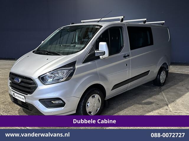 Ford TRANSIT CUSTOM 2.0 TDCI 131pk L2H1 Dubbele Cabine Euro6 Airco | 6-Zits | Camera | LED | 2800kg Trekhaak | Cruisecontrol Verwarmde voorruit, Android Auto, Dakdragers, Parkeersensoren