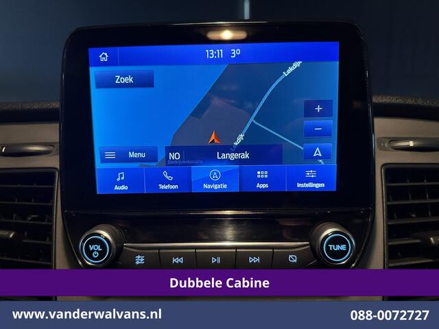 Ford TRANSIT CUSTOM 2.0 TDCI 131pk L2H1 Dubbele Cabine Euro6 Airco | 6-Zits | Navigatie | LED | Apple Carplay | Cruisecontrol Android Auto, Parkeersensoren, Stoelverwarming, Verwarmde voorruit, 2800kg trekvermogen