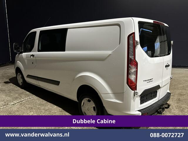 Ford TRANSIT CUSTOM 2.0 TDCI 131pk L2H1 Dubbele Cabine Euro6 Airco | 6-Zits | LED | Cruisecontrol | 2800kg trekhaak Parkeersensoren, Stoelverwarming