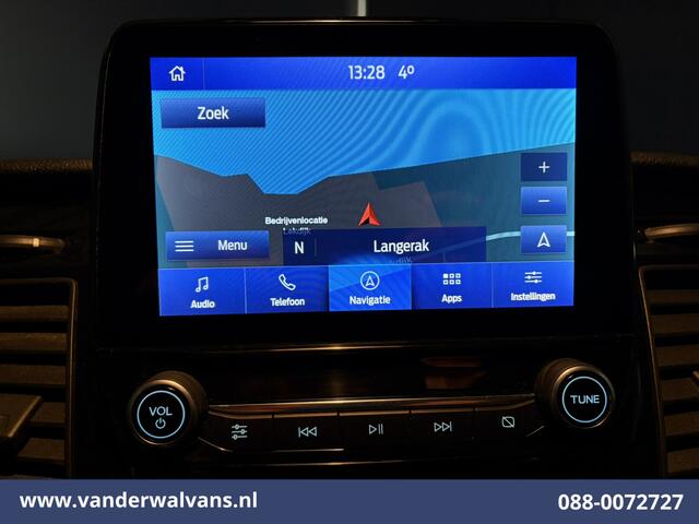 Ford TRANSIT CUSTOM 2.0 TDCI 131pk L2H1 Euro6 Airco | Imperiaal | Camera | Navigatie | 2800kg Trekhaak | LED Apple Carplay, Cruisecontrol, Stoelverwarming, Verwarmde voorruit, Leder, LM velgen, Parkeersensoren, Bijrijdersbank