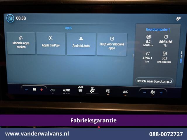 Ford TRANSIT CUSTOM 2.0 TDCI 136pk L2H1 Fabrieksgarantie Euro6 Airco | Camera | Apple Carplay | LED | Cruisecontrol | Verwarmde voorruit Android Auto, Parkeersensoren, Bijrijdersbank