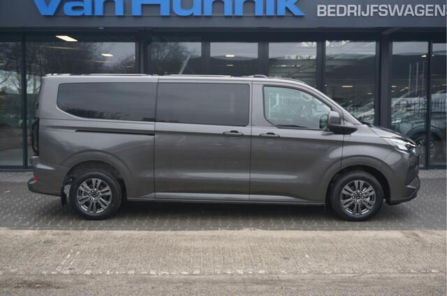 Ford TRANSIT CUSTOM 320L 2.5 PHEV 233PK Dubbel Cabine Limited PRIJS INCL. BPM !! 13" Navi, Adap. Cruise, Camera, 17" LM, Trekhaak!! NR. HYBDC1