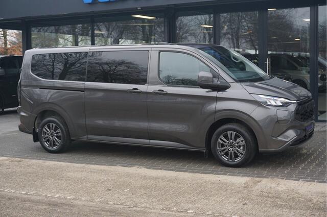 Ford TRANSIT CUSTOM 320L 2.5 PHEV 233PK Dubbel Cabine Limited PRIJS INCL. BPM !! 13" Navi, Adap. Cruise, Camera, 17" LM, Trekhaak!! NR. HYBDC2