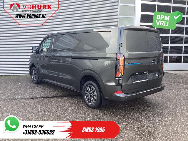 Ford TRANSIT CUSTOM E-Transit 340 71 kWh 218 pk 340 km WLTP L2 Limited 2x Elek.Schuif/ 2.3t Trekverm./ Snellader/ Matrix LED/ B&O/ Adapt.Cruise/ Standkachel/ Carplay/ 360 Camera