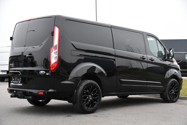 Ford TRANSIT CUSTOM 300 2.0 TDCI L2H1 Limited DC Black Edition Camera, Cruise, Carplay, 170pk, 2 x Schuifdeur, Stoelverwarming, Automaat, Sensoren, Uniek!
