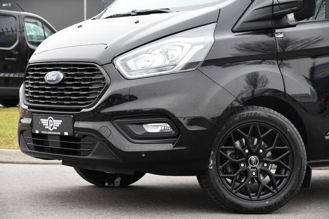 Ford TRANSIT CUSTOM 300 2.0 TDCI L2H1 Limited DC Black Edition Camera, Cruise, Carplay, 170pk, 2 x Schuifdeur, Stoelverwarming, Automaat, Sensoren, Uniek!