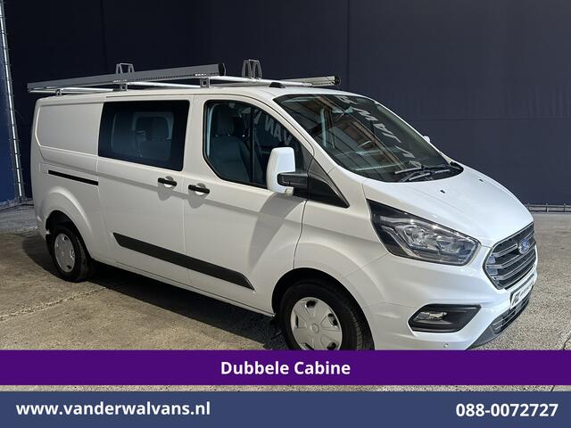Ford TRANSIT CUSTOM 2.0 TDCI 130pk L2H1 Dubbele Cabine Euro6 Airco | 5-Zits | Imperiaal | LED | Cruisecontrol Stoelverwarming, Parkeersensoren