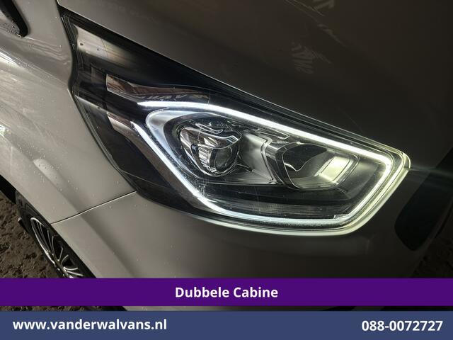 Ford TRANSIT CUSTOM 2.0 TDCI 130pk L2H1 Dubbele Cabine Euro6 Airco | 6-Zits | Camera | LED | Cruisecontrol | Trekhaak Android Auto, Verwarmde voorruit, Stoelverwarming, Parkeersensoren, Dakdragers
